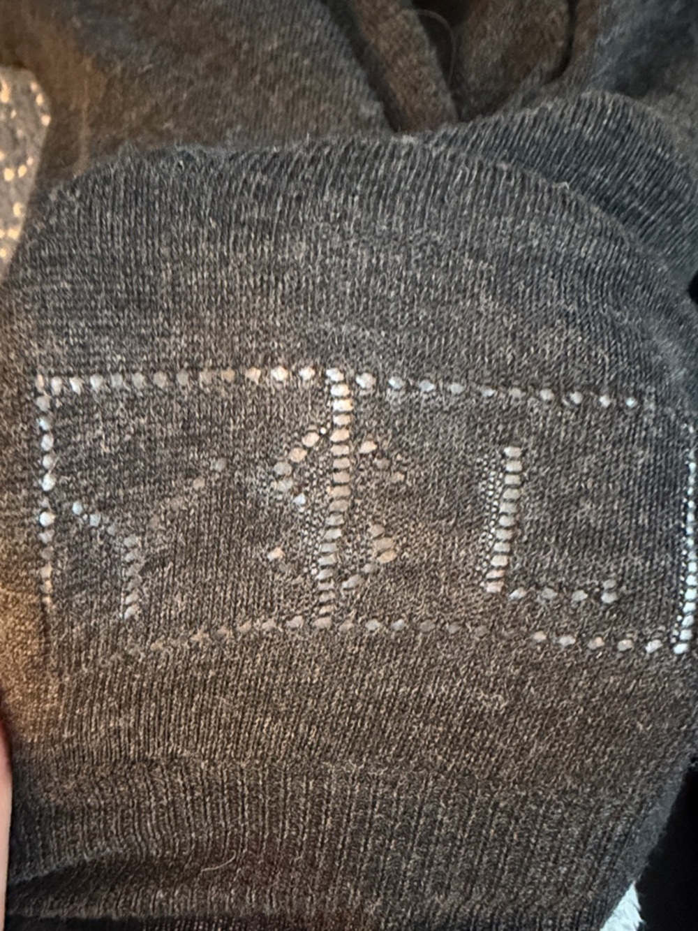 Yves Saint Laurent Charcoal Scoop Neck Pullover - Picture 4 of 4